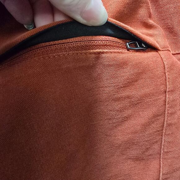 Lululemon Bowline mens burnt orange rust pants large pockets elastic waist - Picture 10 of 12